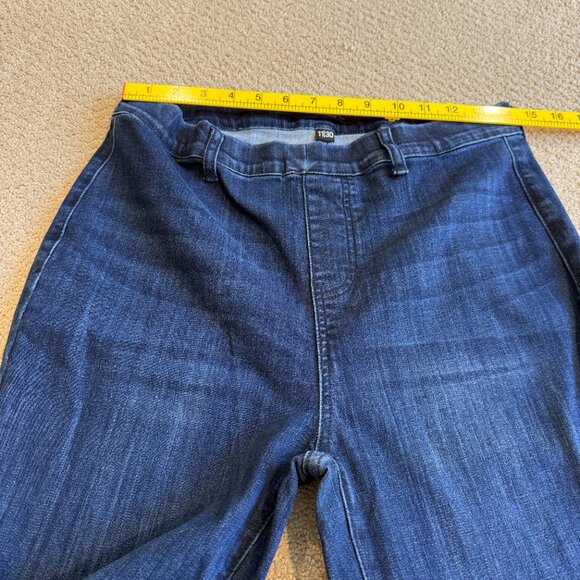 Judy Blue Jeans Pull On Super Flare Boho Hippie Raw Hem Size 11 / 30 #JP88136 - Picture 7 of 14